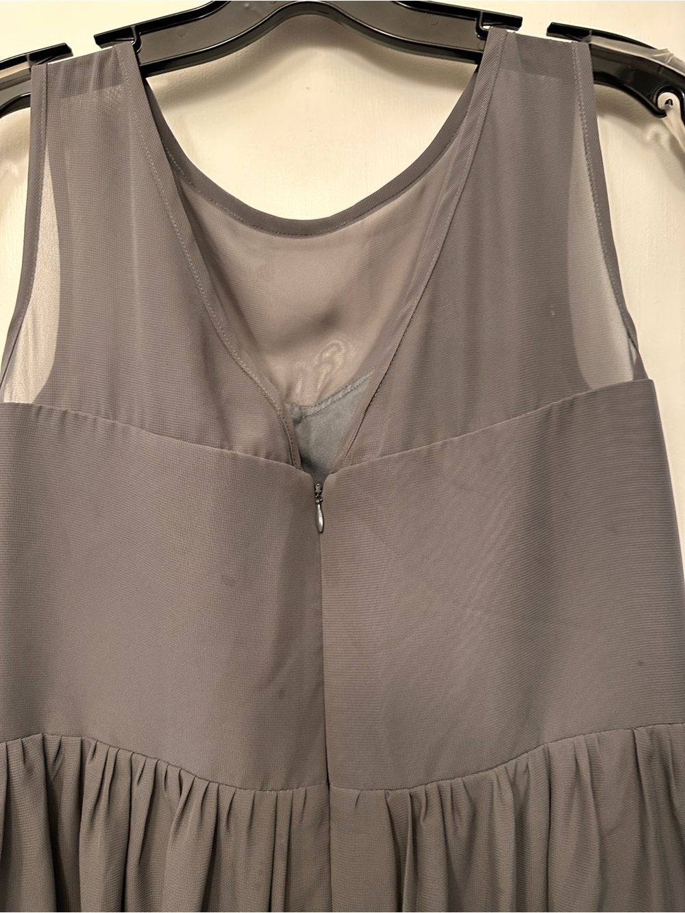 ⭐️ JJs House Small Gray Pleated Chiffon Midi Dress with Defined Waist - Picture 11 of 11